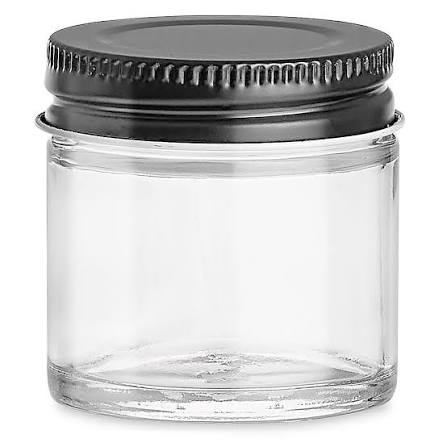 1 oz Glass Jar with Metal Lid