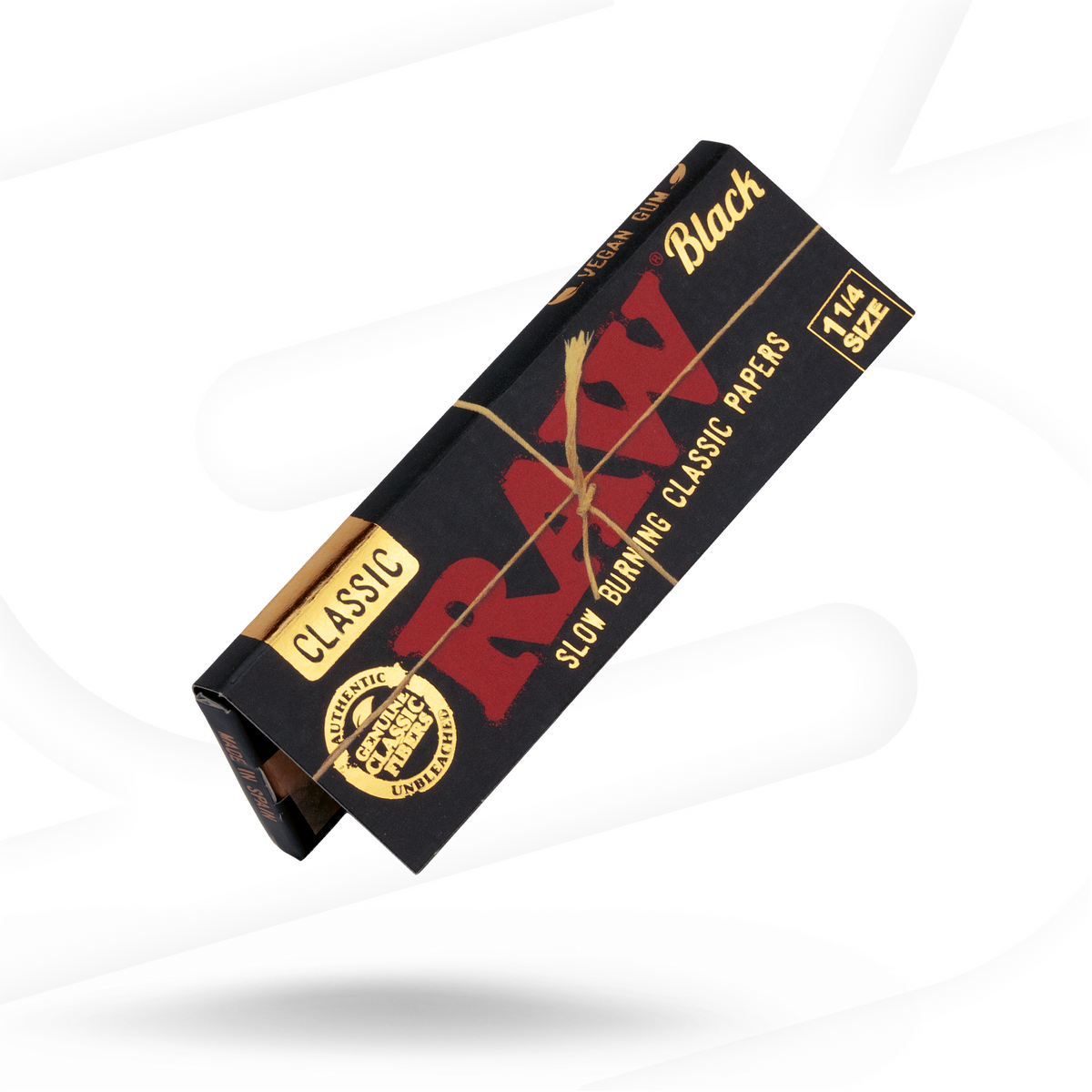 RAW Black 1 1/4 Rolling Papers